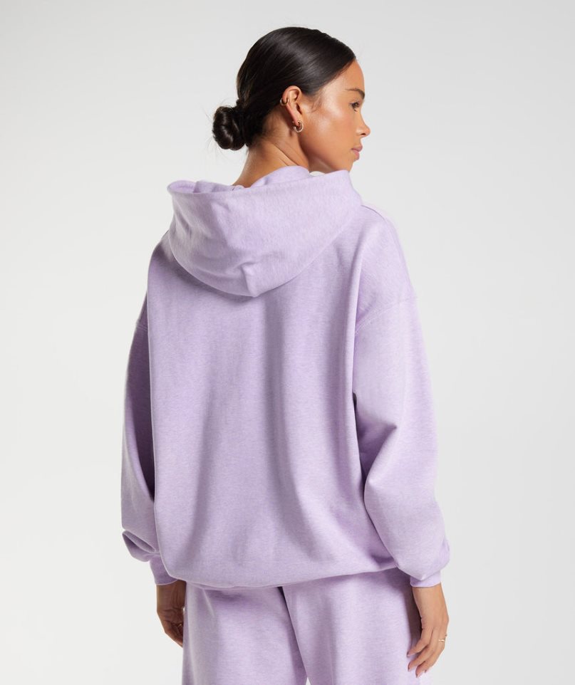 Women's Gymshark Rest Day Sweats Hoodie Lavender | CA 5N607A